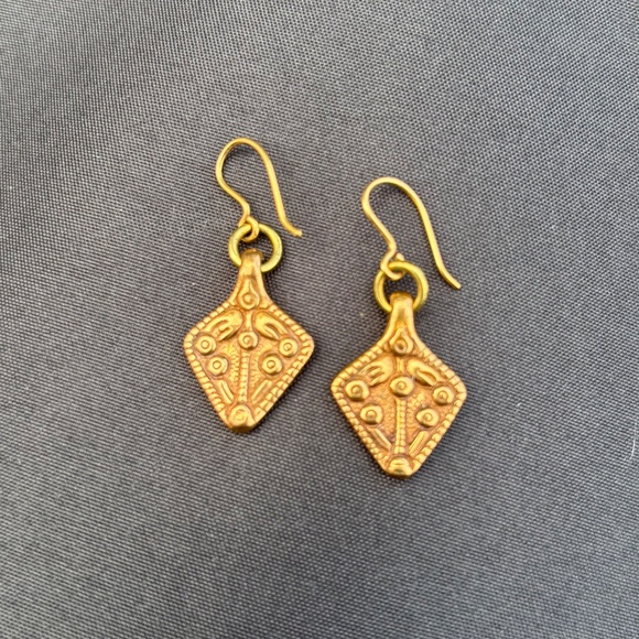 Vintage '90's Unique Copper Earrings - Picture 3 of 8